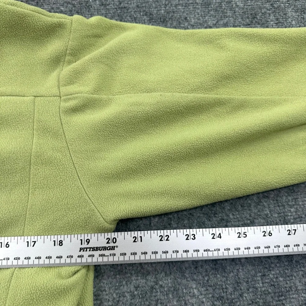 The North Face Fleece Jacket Size Medium Green Full Zip Mock Neck Women's